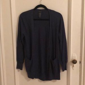 Small Blue cashmere Aritzia cardigan sweater